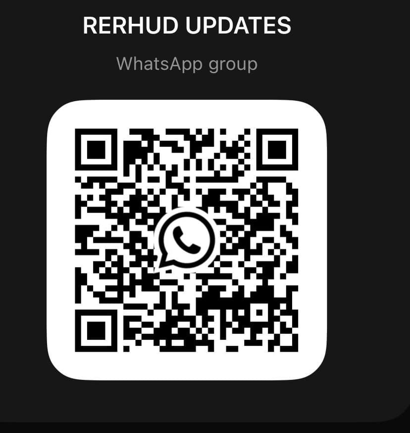 WhatsApp QR code for RERHUD Updates